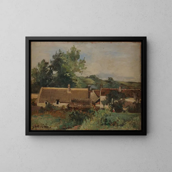 Ein Dorf - Gustave Henri Colin — gerahmtes Bild an der Wand