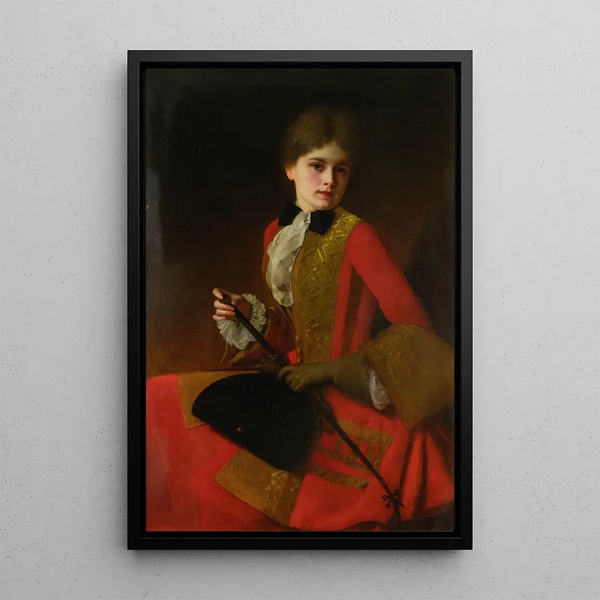 Junge Frau in Reitkleidung - Gustave Jean Jacquet — gerahmtes Bild an der Wand