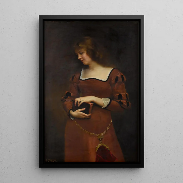 Gedanken der Melancholie - Gustave Jean Jacquet — gerahmtes Bild an der Wand