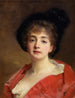 Frau in Rot - Gustave Jean Jacquet — Ansicht des Kunstwerks