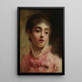 Gustave Jean Jacquet - Young Woman In A Pink Dress.webp