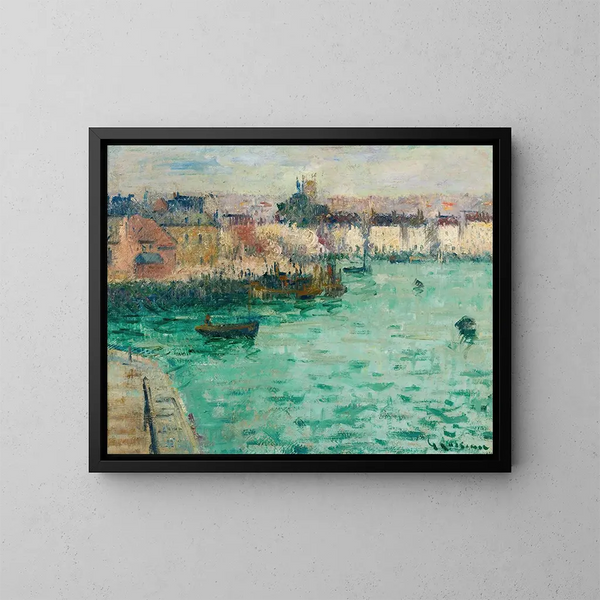 Avant-port de Dieppe - Gustave Loiseau — gerahmtes Bild an der Wand