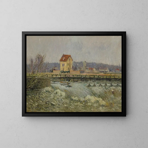 Barrage de Pontoise - Gustave Loiseau — gerahmtes Bild an der Wand