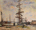 Bateaux au quai au Havre - Gustave Loiseau — Ansicht des Kunstwerks