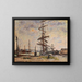 Bateaux au quai au Havre - Gustave Loiseau — gerahmtes Bild an der Wand