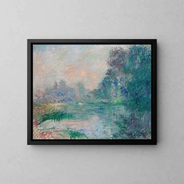 Ufer der Eure, Morgeneffekt - Gustave Loiseau — gerahmtes Bild an der Wand
