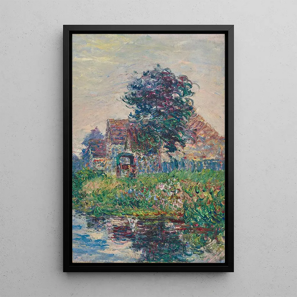 Ufer des Flusses - Gustave Loiseau — gerahmtes Bild an der Wand