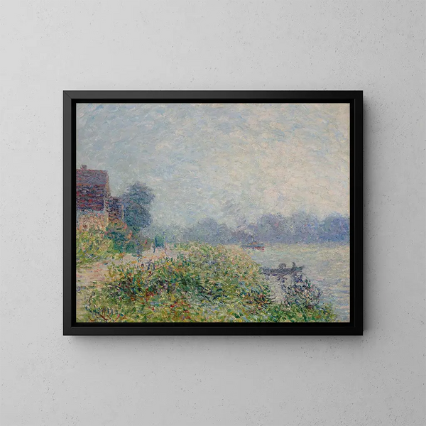 Flussufer - Gustave Loiseau — gerahmtes Bild an der Wand