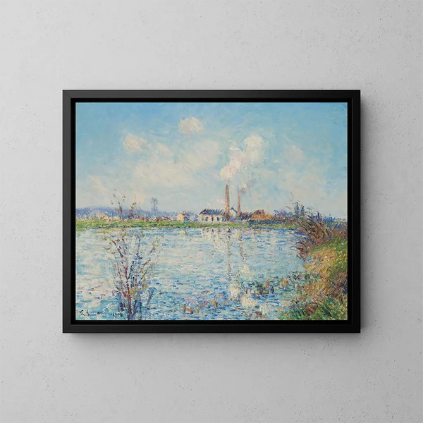 Fabrique des bords de l'Oise - Gustave Loiseau — gerahmtes Bild an der Wand