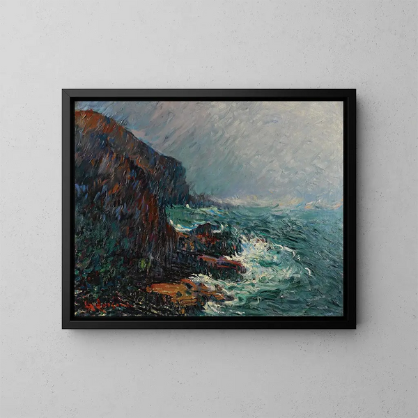 Klippen in der Normandie - Gustave Loiseau — gerahmtes Bild an der Wand