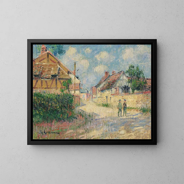 Die Straße von Tournedos - Gustave Loiseau — gerahmtes Bild an der Wand