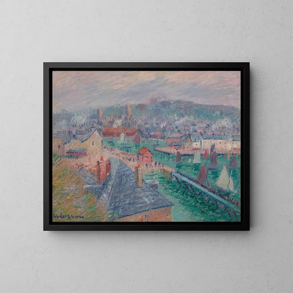 Le port de Fécamp, Normandie - Gustave Loiseau — gerahmtes Bild an der Wand