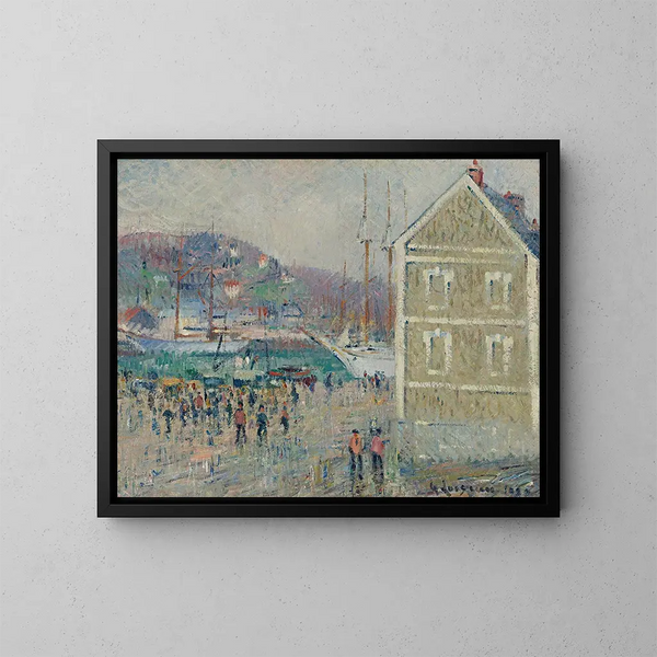 Der Bassin Berrigny in Fécamp - Gustave Loiseau — gerahmtes Bild an der Wand