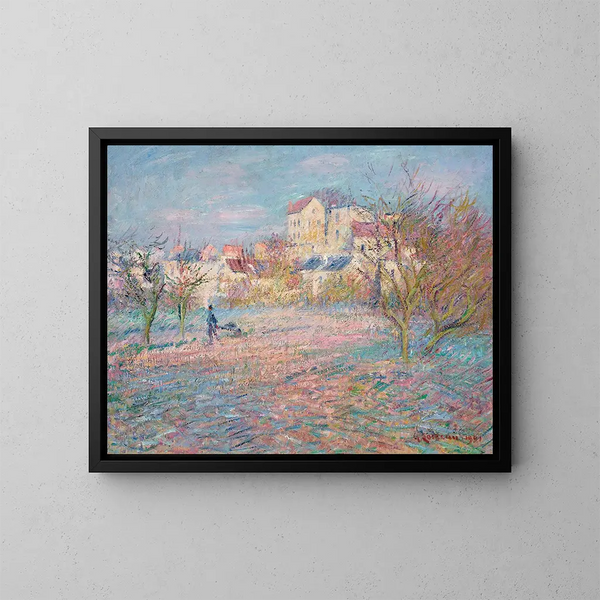 Der Gemüsegarten im Winter - Gustave Loiseau — gerahmtes Bild an der Wand