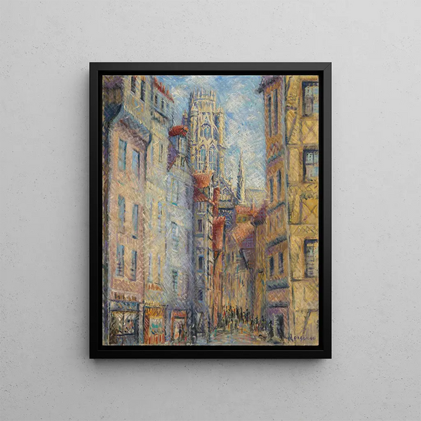 Gustave Loiseau - Rouen Rue avec lglise.webp