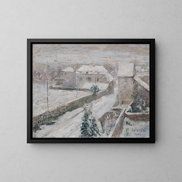 Ansicht von Triel im Schnee - Gustave Loiseau — gerahmtes Bild an der Wand