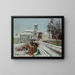 Die Schneefall in Auvers-sur-Oise - Gustave Loiseau — gerahmtes Bild an der Wand