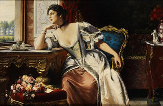 Gustave Lonard de Jonghe - Thoughts while Writing the Letter.webp