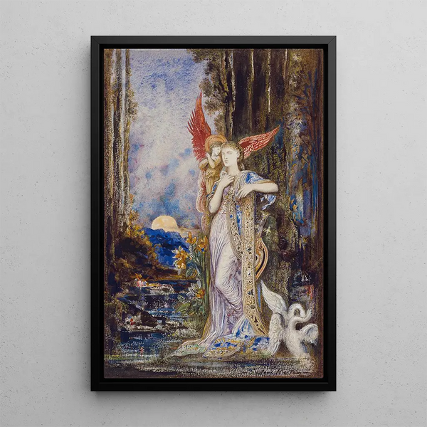L'Inspiration - Gustave Moreau — gerahmtes Bild an der Wand