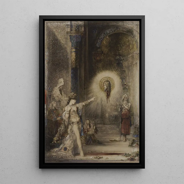 L'Apparition - Gustave Moreau — gerahmtes Bild an der Wand