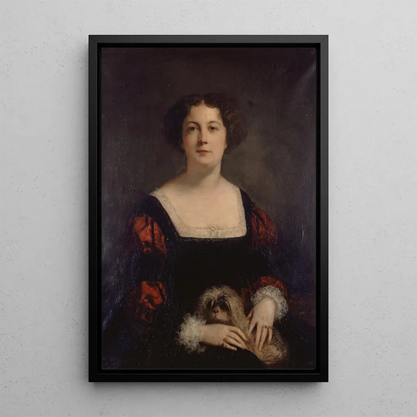 Portrait von Apollonie Sabatier 1822-1889 genannt La Présidente - Gustave Ricard — gerahmtes Bild an der Wand