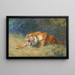 Tiger brüllend - Gustave Surand — gerahmtes Bild an der Wand