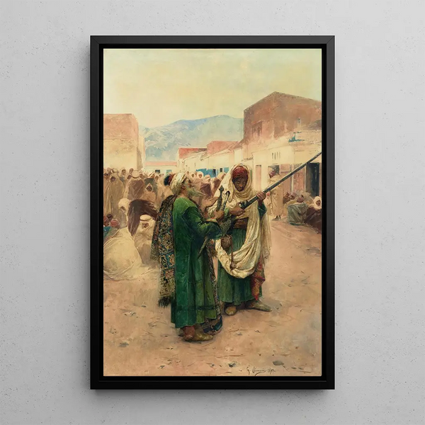 Der Waffenhändler - Gustavo Simoni — gerahmtes Bild an der Wand