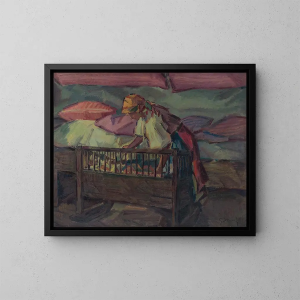 in der Nähe eines Kinderbetts - Gustav Mahler — gerahmtes Bild an der Wand