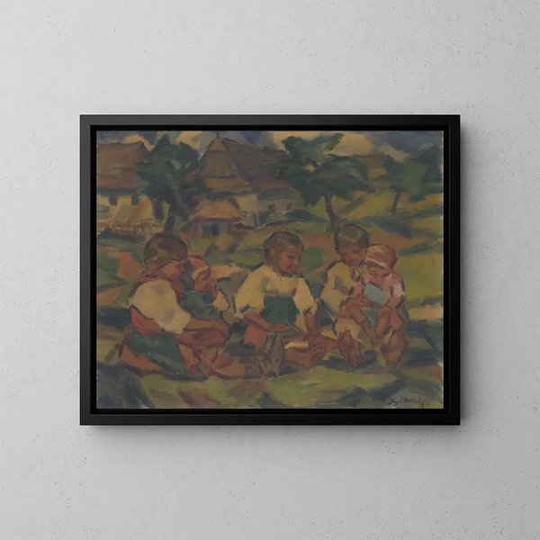 Kinder im Sonnenlicht - Gustav Mahler — gerahmtes Bild an der Wand
