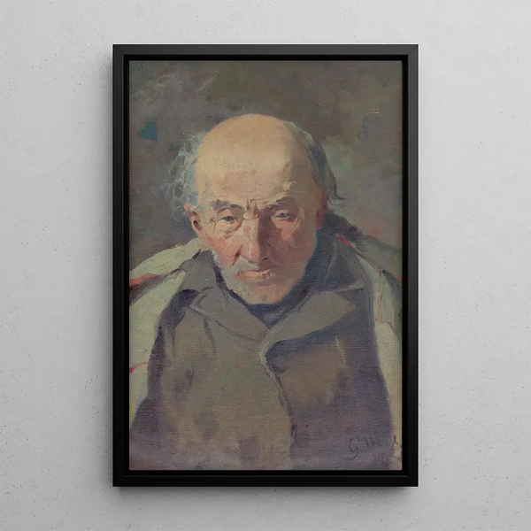 Studie eines Kirchenbittsteller-Gesichtes - Gustav Mahler — gerahmtes Bild an der Wand