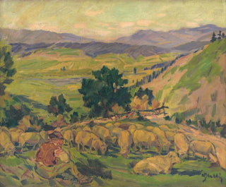 Landschaft mit Schafen - Gustav Mahler — Ansicht des Kunstwerks