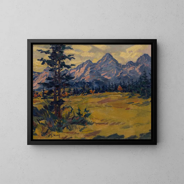 Landschaft der Tatra - Gustav Mahler — gerahmtes Bild an der Wand