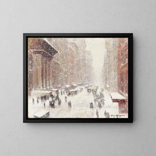 Schneesturm auf der Avenue - Guy Carleton Wiggins — gerahmtes Bild an der Wand