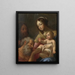 Die Heilige Familie mit heiligem Hieronymus - Guy François — gerahmtes Bild an der Wand