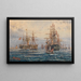 L'empereur François-Joseph Ier an Bord des Panzerschiffs Archiduc Albrecht - György Greguss — gerahmtes Bild an der Wand