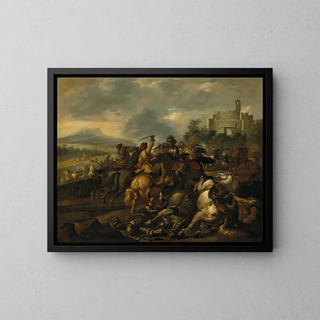 Gysbert Verhoek - A cavalry skirmish.webp