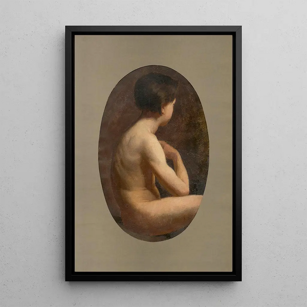 Nacktes männliches - Gyula Benczúr — gerahmtes Bild an der Wand