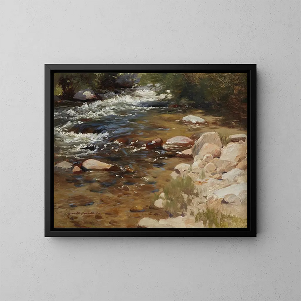 Ruisseau tumultueux - Hamilton Hamilton — gerahmtes Bild an der Wand