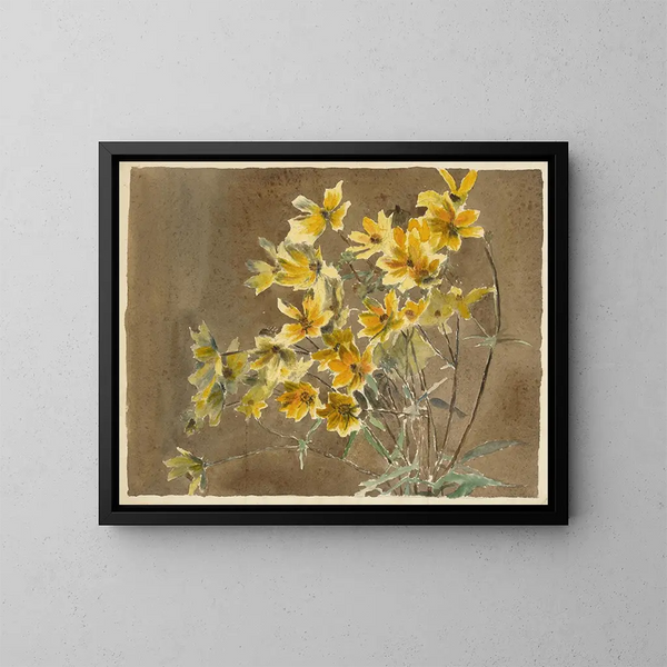 Blumen in Gelb und Orange - Hannah Borger Overbeck — gerahmtes Bild an der Wand