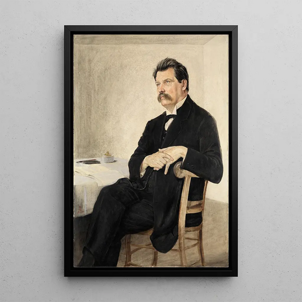 Portrait von Albert Schweitzer - Hans Adolf Bühler — gerahmtes Bild an der Wand