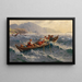 Traversée orageuse au fjord - Hans Andreas Dahl — gerahmtes Bild an der Wand