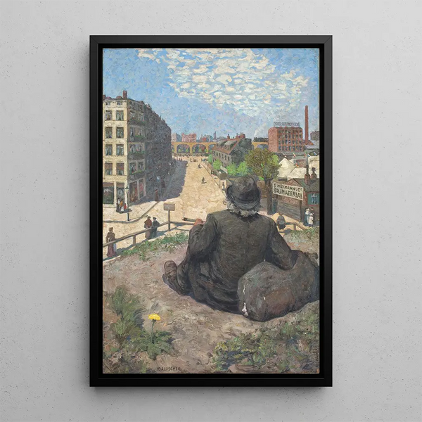 Frühling - Hans Baluschek — gerahmtes Bild an der Wand