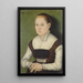 Portrait einer Frau - Hans Cranach — gerahmtes Bild an der Wand
