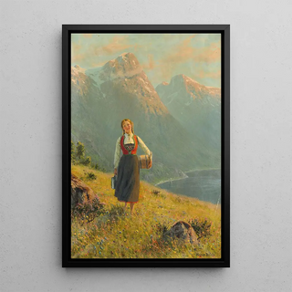 Hans Dahl - Young Girl By A Fjord.webp