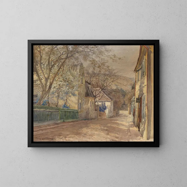 La maison Therese Krones à Heiligenstadt - Hans Götzinger — gerahmtes Bild an der Wand