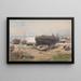 Ein Hafen an der Ostsee - Hans Gude — gerahmtes Bild an der Wand