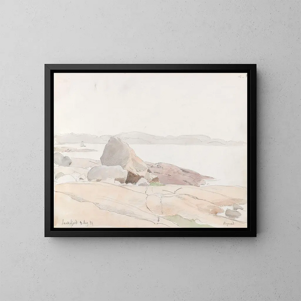 Bruder Sandefjord - Hans Gude — gerahmtes Bild an der Wand