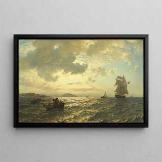 Hans Gude - Fresh Breeze on the Norwegian Coast.webp