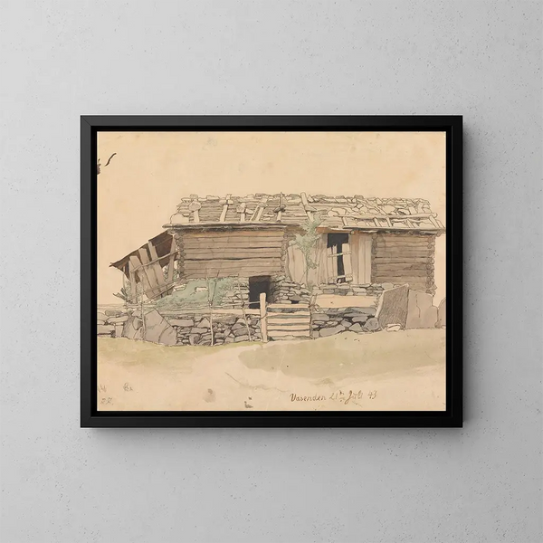 Lève et jardin de Vassenden - Hans Gude — gerahmtes Bild an der Wand
