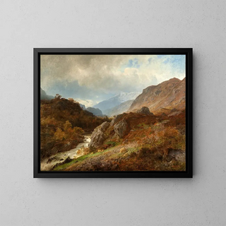 Hans Gude - Mountain Landscape.webp